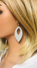 Load image into Gallery viewer, Metallic Silver Genuine Leather Earrings - E19-1342