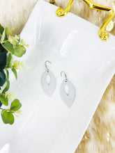 Load image into Gallery viewer, Metallic Silver Genuine Leather Earrings - E19-1342