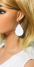Load image into Gallery viewer, White Embossed Leather Earrings - E19-1345