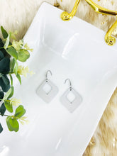 Load image into Gallery viewer, Metallic Silver Genuine Leather Earrings - E19-1364