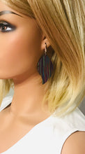 Load image into Gallery viewer, Rainbow Striped Leather Earrings - E19-1386
