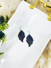 Load image into Gallery viewer, Rainbow Striped Leather Earrings - E19-1386
