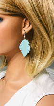 Load image into Gallery viewer, Aqua Genuine Leather Earrings - E19-1389