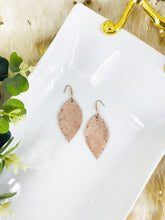 Load image into Gallery viewer, Metallic Rose Gold Leather Earrings - E19-1391