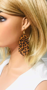 Cheetah Print Leather Earrings - E19-1414