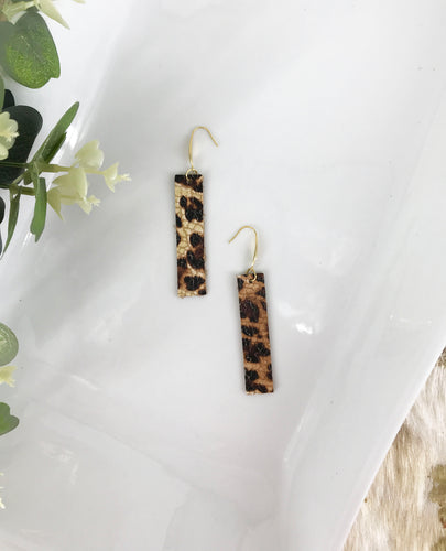 Banana Leopard Print Leather Earrings - E19-1420