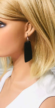Load image into Gallery viewer, Fish Net Pattern Black Leather Earrings - E19-1423