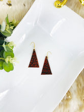 Load image into Gallery viewer, Burnt Orange Alligator Embossed Leather Earrings - E19-1431