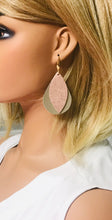 Load image into Gallery viewer, Metallic Gold and Rose Gold Leather Earrings - E19-1442