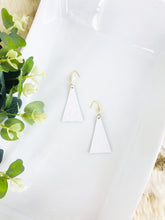 Load image into Gallery viewer, White Embossed Genuine Leather Earrings - E19-1443
