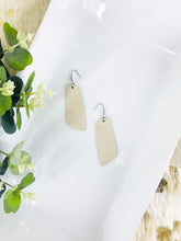 Load image into Gallery viewer, Beige Metallic Camo Leather Earrings - E19-1454
