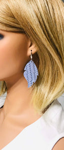 Lavender Braided Fishtail Leather Earrings - E19-1457