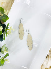 Load image into Gallery viewer, Metallic Beige Camo Leather Earrings - E19-1463