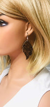 Load image into Gallery viewer, Burlwood Crocodile Belly Leather Earrings - E19-1465