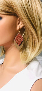 Layered Genuine Leather Earrings - E19-1472