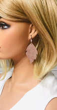 Load image into Gallery viewer, Rose Gold Weave Embossed Leather Earrings - E19-1473