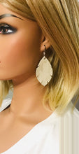 Load image into Gallery viewer, Beige Metallic Camo Leather Earrings - E19-1475