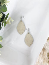 Load image into Gallery viewer, Beige Metallic Camo Leather Earrings - E19-1475