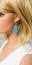 Load image into Gallery viewer, Blue Green Soft Leather Earrings - E19-1492