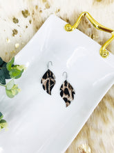 Load image into Gallery viewer, Hair On Snow White Leopard Leather Earrings - E19-1511