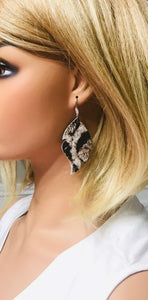Hair On Snow White Leopard Leather Earrings - E19-1511