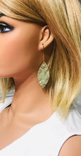 Load image into Gallery viewer, Pale Green Leopard Print Leather Earrings - E19-1512
