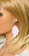 Load image into Gallery viewer, Baby Pink Genuine Leather Earrings - E19-1517