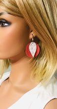 Load image into Gallery viewer, Layered Embossed Leather Earrings - E19-1518