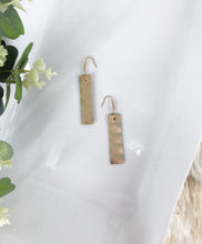Load image into Gallery viewer, Metallic Rose Gold Genuine Snake Leather Earrings - E19-1519