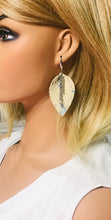 Load image into Gallery viewer, Ivory and Blue Genuine Leather Earrings - E19-151