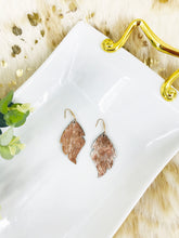 Load image into Gallery viewer, Rose Gold Hair On Leather Earrings - E19-1521