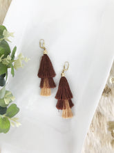 Load image into Gallery viewer, Brown Ombre Tassel Earrings - E19-153