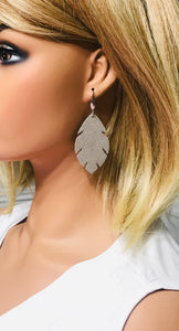 Taupe Dazzle Leather Earrings - E19-1548