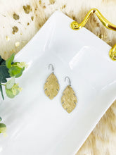 Load image into Gallery viewer, Hair On Metallic Gold Leather Earrings - E19-1552