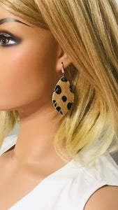 Hair On Leopard Leather Earrings - E19-1558