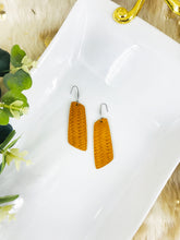 Load image into Gallery viewer, Mustard Braided Fishtail Leather Earrings - E19-1559