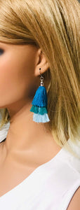 Blue Ombre Tassel Earrings - E19-155