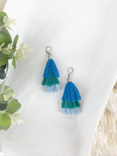 Load image into Gallery viewer, Blue Ombre Tassel Earrings - E19-155