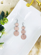 Load image into Gallery viewer, Rose Gold Weave Embossed Leather Earrings - E19-1583
