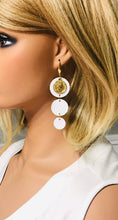 Load image into Gallery viewer, White Genuine Leather Earrings - E19-1597