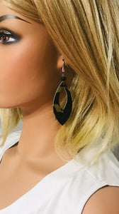 Hair On Camo Leather Earrings - E19-1612