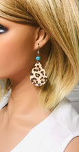 Load image into Gallery viewer, Caramel Cheetah Leather Earrings - E19-1621