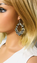 Load image into Gallery viewer, Cheetah Print Leather Earrings - E19-1629