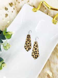 Caramel Cheetah Leather Earrings - E19-1630
