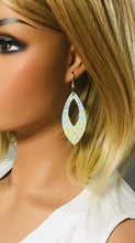 Load image into Gallery viewer, Cracked Iridescent Banana Leather Earrings - E19-1655