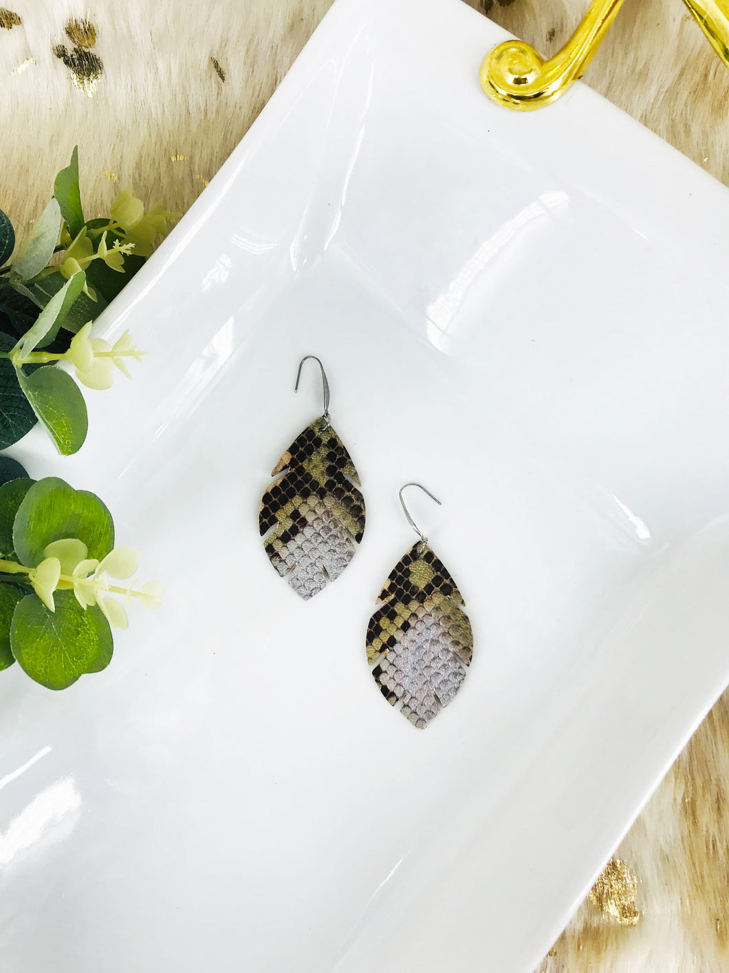 Genuine Leather Earrings - E19-1661