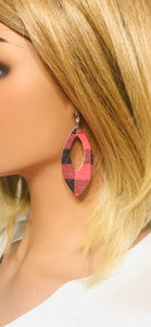 Mini Buffalo Plaid Leather Earrings - E19-1664