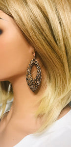 Rose Gold Genuine Leather Earrings - E19-1667