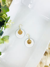 Load image into Gallery viewer, White Amazon Cobra Leather Earrings - E19-1753