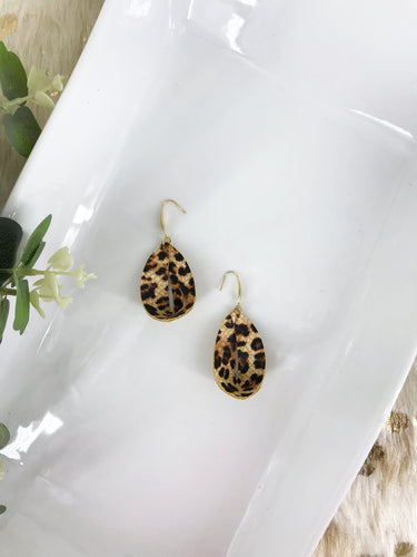 Genuine Leopard Leather Earrings - E19-175